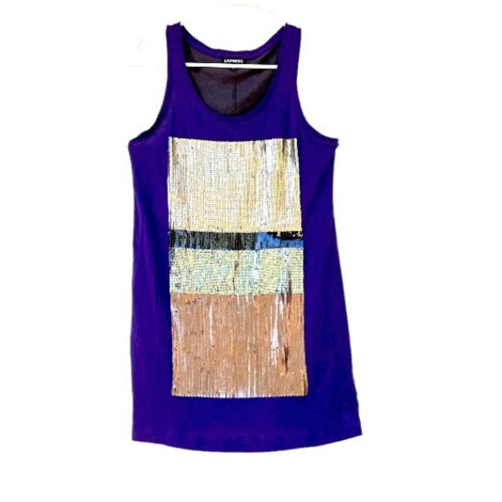 Express Sequin Tank Top - Picture 2 of 7